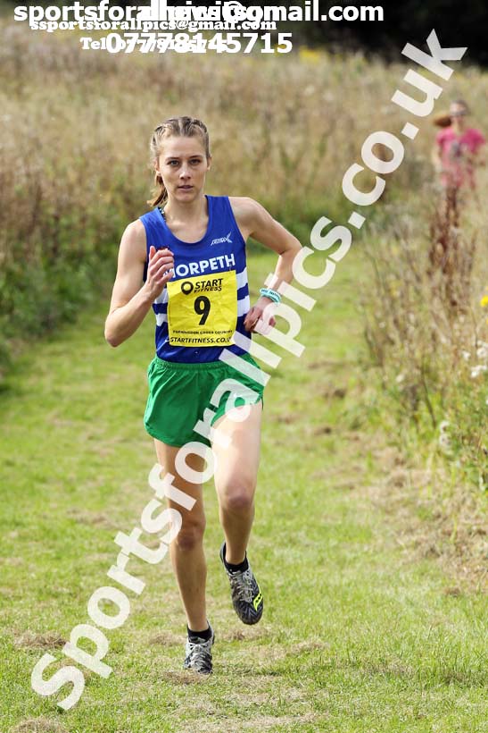 Senior womens relay 2019 Sunderland Harriers Open Cross Country. Photo:  David T. Hewitson/Sports for All Pics
